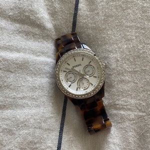 Fossil tortoise shell watch